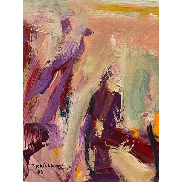 Jean Krillé’s paintings are known for their expressive use of color and dynamic, abstract forms, blending realism with...