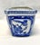 Ceramic Vintage Medium Blue & White Porcelain Ceramic Chinoiserie Planter For Sale - Image 7 of 8