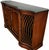 Wood Vintage French Provincial Cherry Wood Credenza Dry Bar | Louis XV Style Buffet Server With Mirrored Display Cabinets For Sale - Image 7 of 7