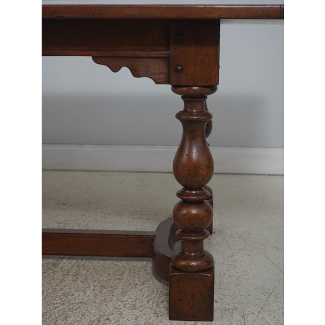 Wood Jonathan Charles Large Chestnut Banquet Dining Table For Sale - Image 7 of 12