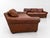 Brown Vintage Cognac Top Leather 3-Seater Sofas, Pair For Sale - Image 8 of 17