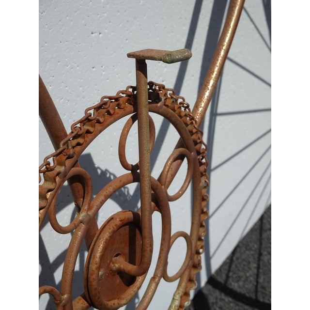Vintage Rustic 1970's C Curtis Jere "Spinning Wheel" Bicyle Bike Wall Sculpture For Sale - Image 17 of 17