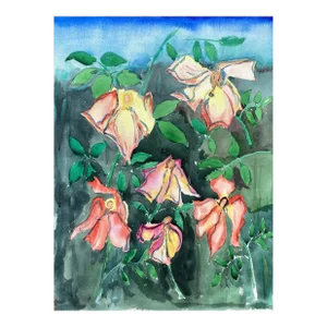 1990s Wilted Roses Watercolor