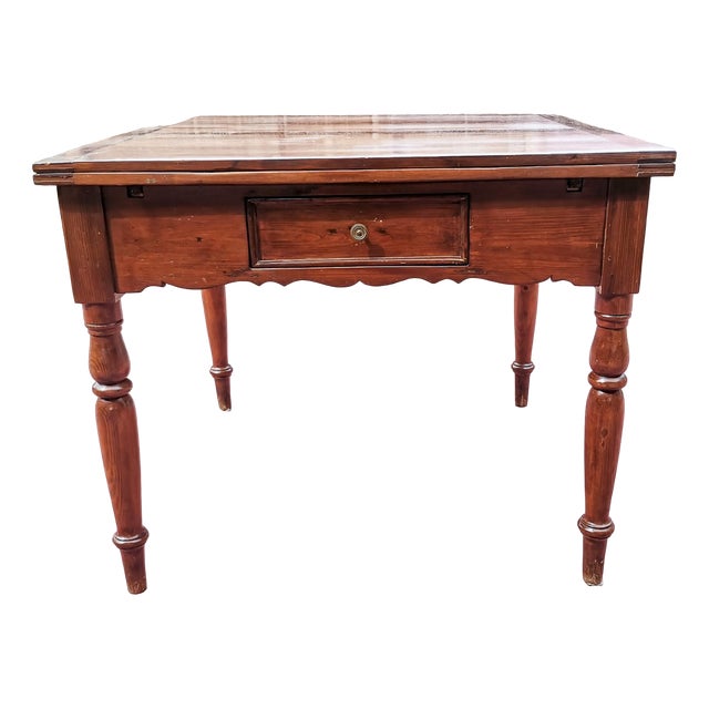 Italian Extendable Table in Fir For Sale