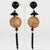 Contemporary Angela Caputi Honey and Black Dangle Resin Earrings Arabesque Design For Sale - Image 3 of 6