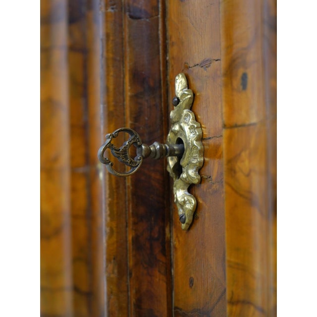 Antique Italian 18th Century Burl Wood 2 Door 2 Drawer Credenza Cabinet For Sale - Image 11 of 18