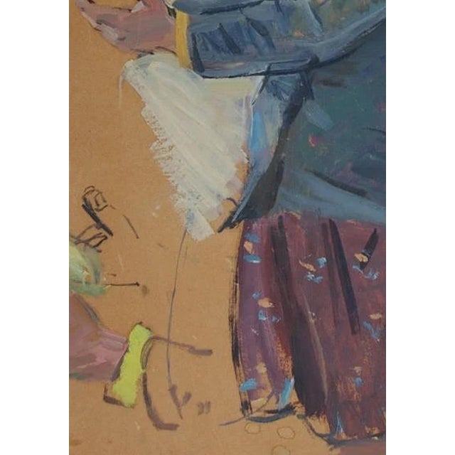 1970s 1970s Oil Painting: Ukrainian Girl Portrait, Socialist Realism Art 68-47 For Sale - Image 5 of 6