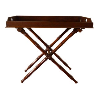 Antique English Mahogany Butler's Tray For Sale