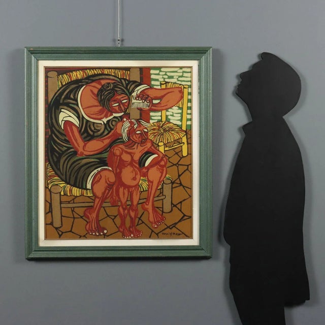 Oil on canvas. Signed lower right. On the back there is a certificate of authenticity from 'Meeting Art Roma' with the...