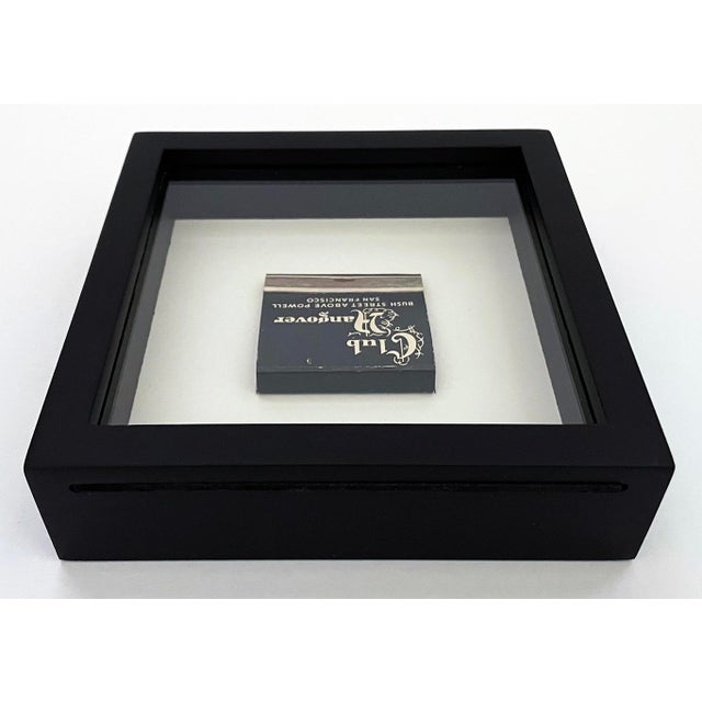 Mid-Century Modern Vintage Framed Matchbook From Club Hangover in San Francisco For Sale - Image 3 of 6