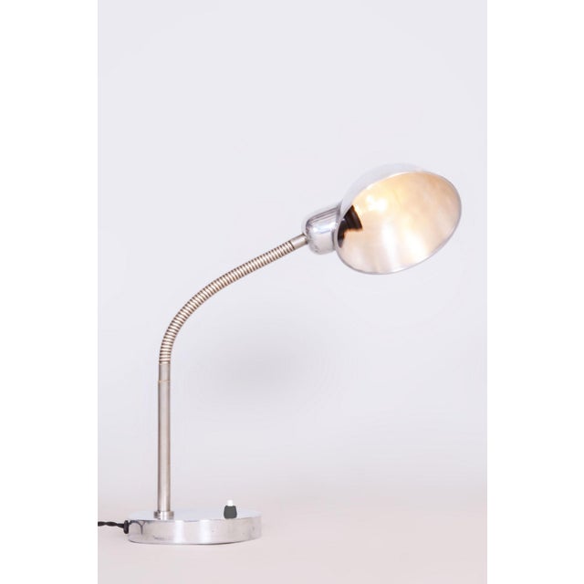 Bauhaus Bauhaus Table Lamp in Chrome, Czechia, 1930s For Sale - Image 3 of 9