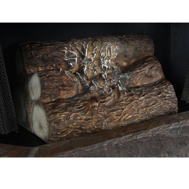 Vintage Wall Mounted Faux Stone Electric Fireplace With Space Heater For Sale - Image 4 of 16