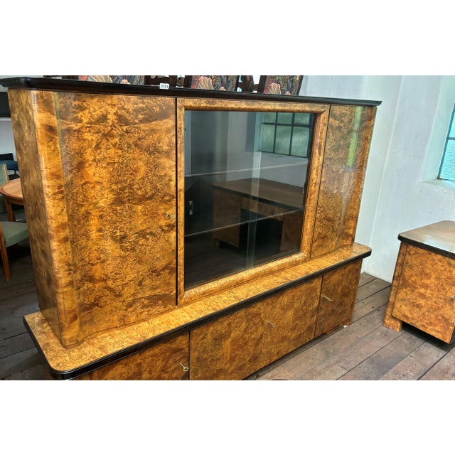 Art Deco Study Set in Mountain Elm Burl, 1925, Set of 2 For Sale - Image 6 of 11