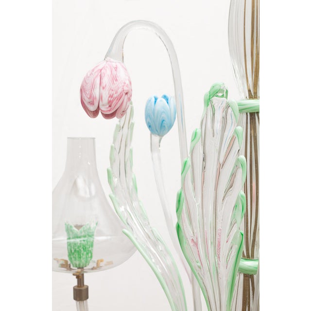 Murano Glass 5-Light Chandelier, 1970s For Sale - Image 4 of 10