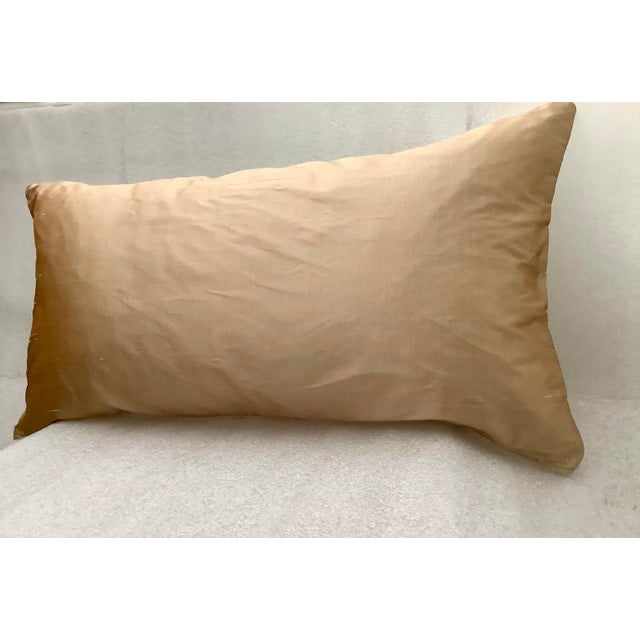 Floral Embroidered Linen Decorative Lumbar Pillow Cover For Sale In New York - Image 6 of 6
