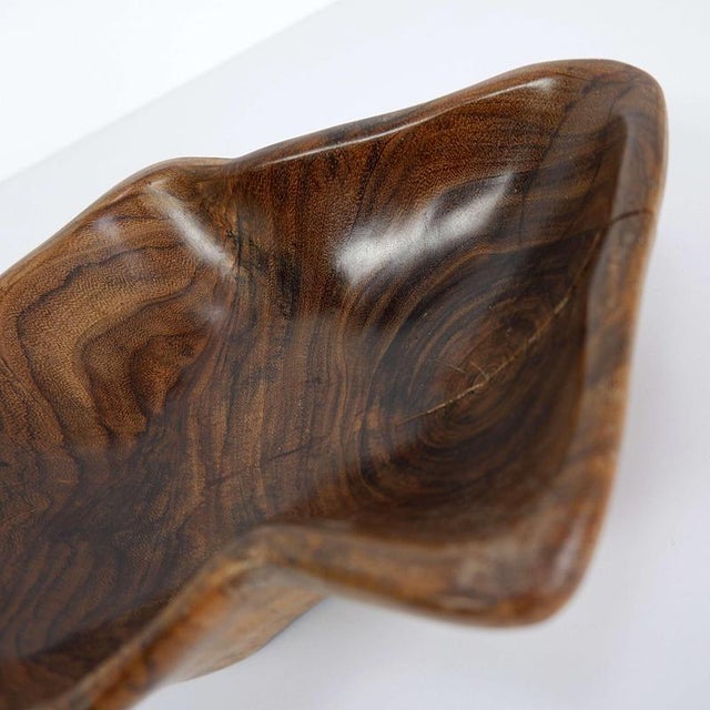 Brutalist Wooden Bowl in the style of Alexandre Noll For Sale - Image 4 of 11