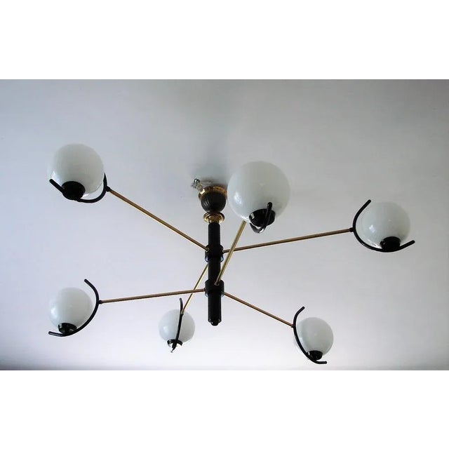 1960s Chandelier in the style of Stilnovo, 1960s. For Sale - Image 5 of 9