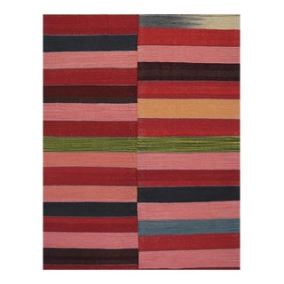 Handwoven Scandinavian Style Persian Kilim Area Rug 4’1″ X 6’1″ For Sale