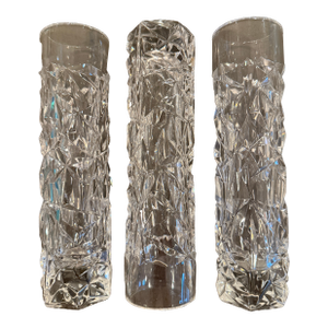 Set of Tiffany Cut Crystal Bud Vases
