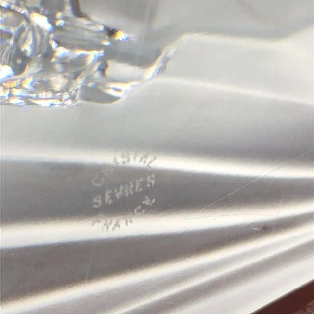 Crystal Glass Golfer on Wooden Base from Sevres France For Sale - Image 12 of 18