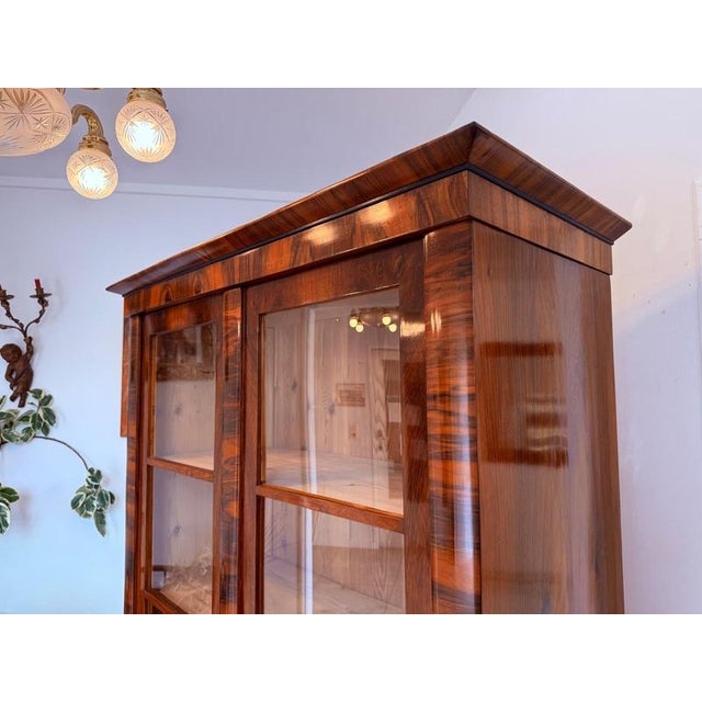 Brown Antique Biedermeier Display Cabinet For Sale - Image 8 of 18