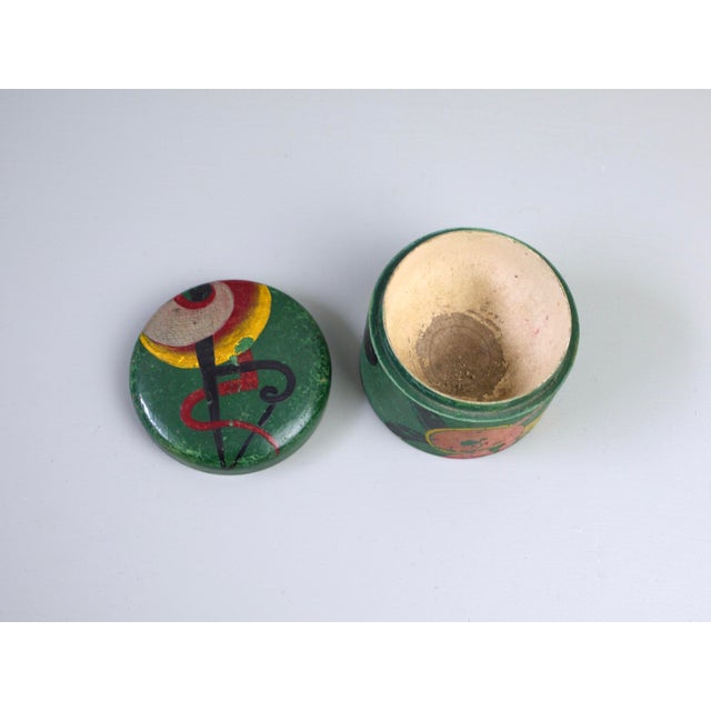 Art Deco Abstract Wooden Lidded Container, 1930s For Sale - Image 6 of 9