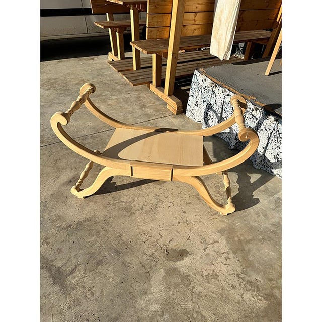 Early 21st Century Natural Bedside Chair in Unpainted Wood by 101 Copenhagen For Sale - Image 5 of 6