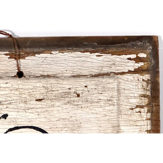 Wood Primitive Folk Art Hand Painted 'Eccentricities' Sign For Sale - Image 7 of 14