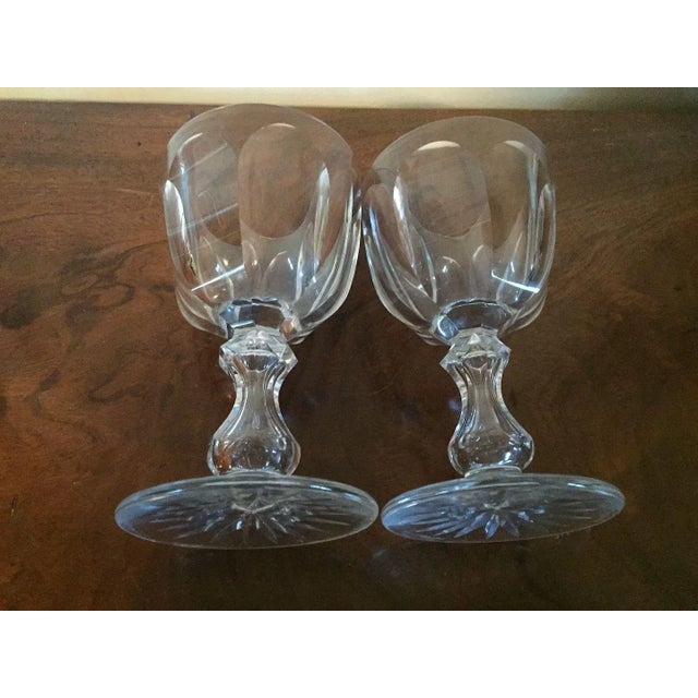 19th Century American Glass Cut Crystal Wine Goblets - A Pair For Sale In New York - Image 6 of 11
