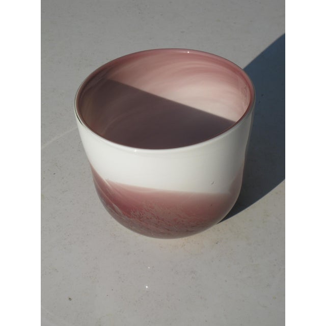 Late 20th Century Hand Blown Bowl Vitrix Hot Glass M B 9/79 For Sale - Image 10 of 10