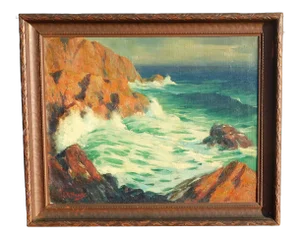 L Hanks, Ma Artist, Vintage Oil/Canvas 24 X 30
