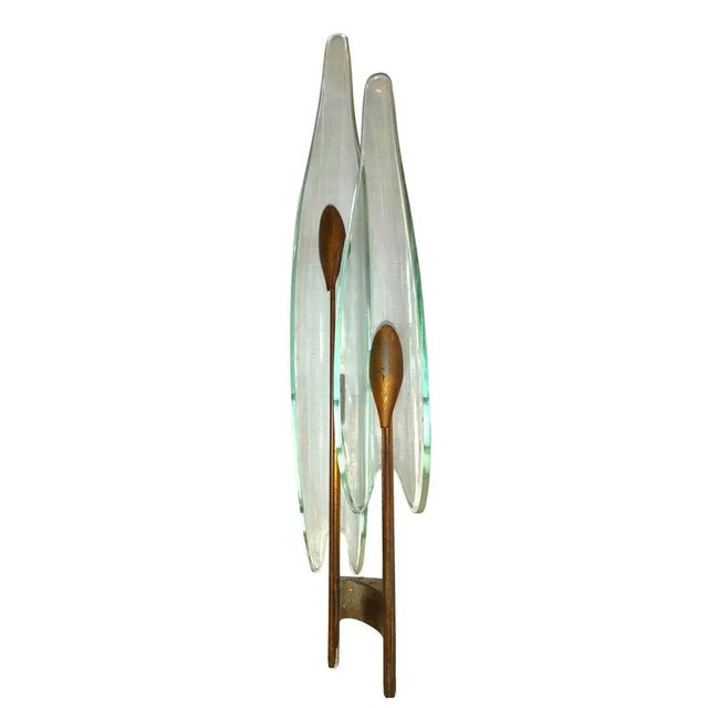 Brown Dahlia 1461 Wall Lights by Max Ingrand for Fontana Arte, 1955, Set of 2 For Sale - Image 8 of 10