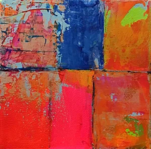 “CS012023” Contemporary Original Abstract Color Study Painting on Stretched Canvas