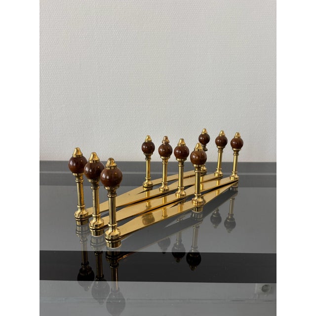 1950s AT4 Fisarmonica Coat Rack in Bakelite and Brass by Luigi Caccia Dominioni for Azucena, 1955 For Sale - Image 5 of 6