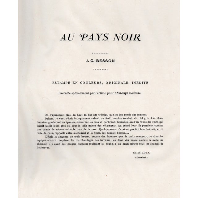 J. G. Besson, Au Pays Noir, 1898, Original Lithograph For Sale - Image 7 of 9