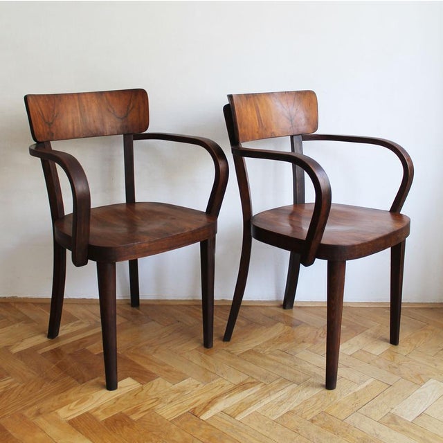 Modernist Model S400 Chairs from Tatra, Czech, 1930s, Set of 2 For Sale - Image 4 of 18