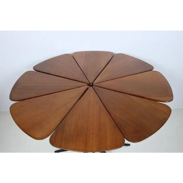 Wood Richard Schultz Cedar & Black Iron "Petal" Dining Table, 1960's For Sale - Image 7 of 12