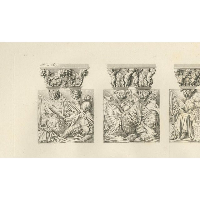 Louis-Pierre Baltard, Fontainebleau Ballroom Consoles, 1803, Engraving For Sale - Image 4 of 10