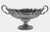 Mid-Century Modern Vintage Pewter Pedestal Centerpiece Bowl With Scalloped Rim and Scrolled Handles For Sale - Image 3 of 10