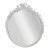 White Painted Carved Wood Floral Mirror With Bow For Sale