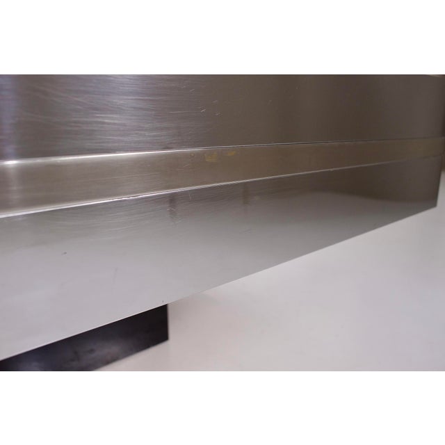 Black Vintage Coffee Table in Steel, 1970s For Sale - Image 8 of 9