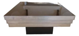 Attributed to Pierre Cardin Graduated End Table 1970s Graduated Postmodern metal laminate