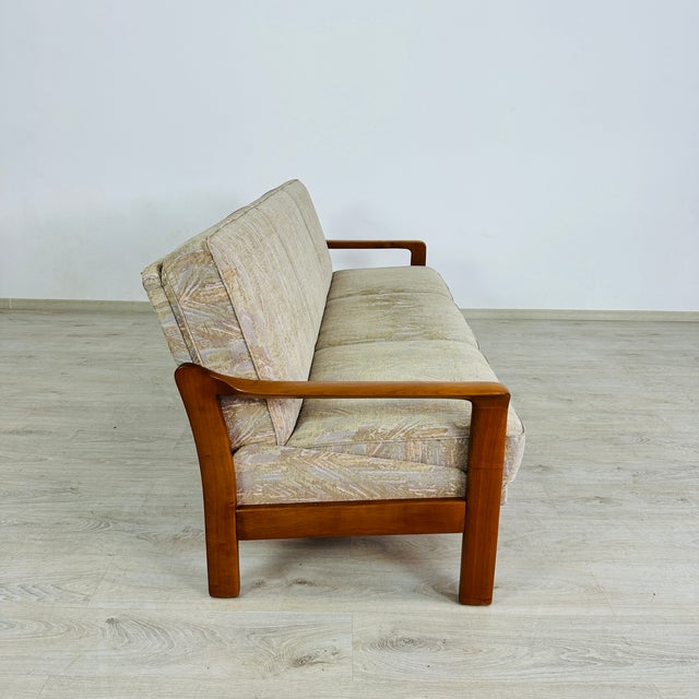 Mid-Century Modern Danish Teak Three-Seater Sofa For Sale - Image 3 of 8