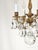 Antique 4 Arm 4 Light Glowing Graceful Brass Cut Lead Glass Crystal Chandelier ~ 4 Available For Sale In South Bend - Image 6 of 12