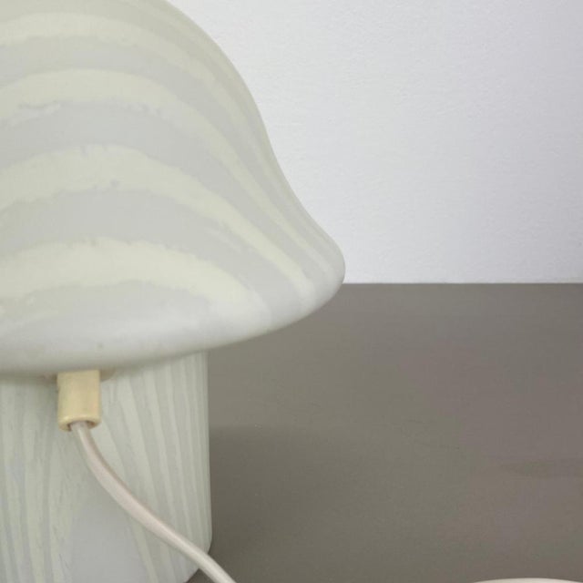 Glass Mushroom Zebrano Desk Light from Peill & Putzler, Germany, 1970s For Sale - Image 13 of 18