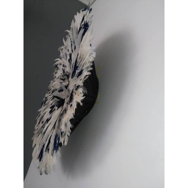 Juju Hat Speckled White Gray and Navy Blue of 20" - 50 Cm For Sale In Washington DC - Image 6 of 6
