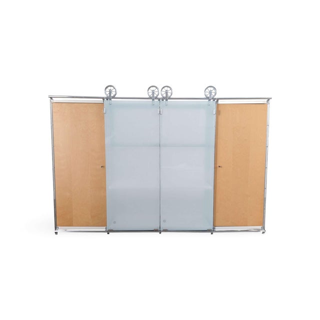Vintage Postmodern Balton Sideboard in Metal Glass, 1980s For Sale - Image 12 of 12