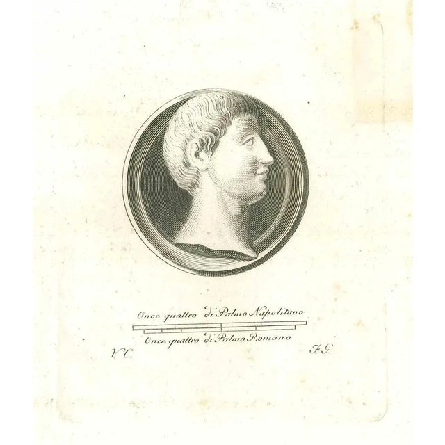 Ancient roman relief, from the series "antiquities of herculaneum", is an original etching on paper realized by vincenzo...