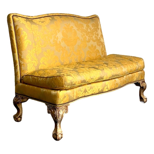 Vintage Lillian August Fleur De Lys Banquette Sofa For Sale