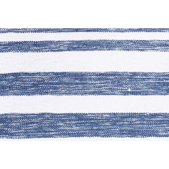 Doris Leslie Blau Vintage Dhurrie White And Light Blue Hand-Knotted Rug For Sale In New York - Image 6 of 8